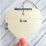 Wooden Heart Ornament - I Love You To The Moon And Stars