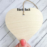 Wooden Heart Ornament - Elephant Mothers Day