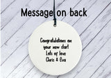 Pregnancy Reveal Gift for Nan - Marble Ceramic circle