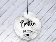 Gift for Bestie - Marble Ceramic circle