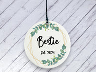 Gift for Bestie - Botanical Ceramic circle
