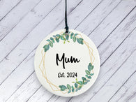 Mother's Day Gift  - Mum Botanical Ceramic circle