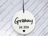 Pregnancy Reveal Gift for Granny - Ceramic circle