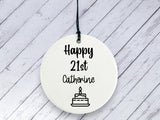 21st Birthday Gift - Ceramic circle
