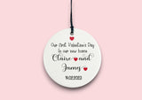 Valentines Day new Home Gift Personalised Ceramic circle