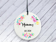 Mother's Day Gift  - Mummy Floral Ceramic circle