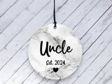 Pregnancy Reveal Gift for Uncle - Marble Ceramic circle