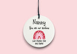 you are my rainbow , personalised ceramic ornament