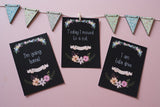 Premature Baby Journey Cards ® - Chalkboard Floral