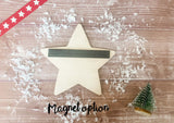 Wooden Colour In Doodle Star Ornament or magnet - Merry Xmas to the best Dad