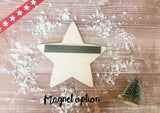 Wooden Colour In Doodle Star Ornament or magnet - Merry Xmas to the best Step Dad