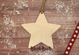 Wooden Colour In Doodle Star Ornament or magnet - Merry Xmas to the best Mum