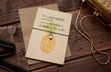 Printed Wooden Wish Bracelet Pineapple