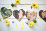 Printed Wooden Photo Heart Bunting