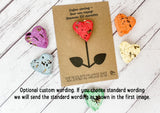 Wildflower seed bomb - Custom wording & heart shaped seed bomb