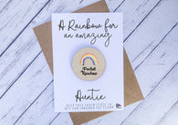 Wooden pocket rainbow for an amazing Auntie