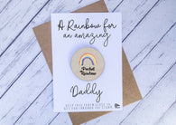 Wooden pocket rainbow for an amazing Daddy