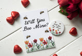 A6 Postcard Print Will You Bee Mine? Valentines Day