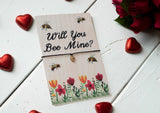 Printed Wooden Wish Bracelet - Will You Bee Mine?