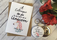 A6 postcard print - A Colleague like you is as rare as a Unicorn