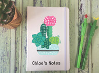 Personalised Lined Notepad -  Cactus Succulent Desert