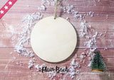 Wooden Circle Decoration - Child's name bear