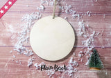 Wooden Circle Decoration - Child's name festive friends