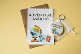 A6 postcard print - Adventure Awaits