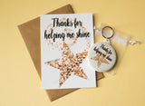 A6 postcard print - Helping Me Shine