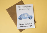 A6 postcard print - Car Keys Awesome Job