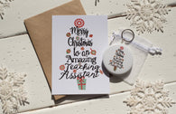 Christmas Tree Teaching Assistant A6 Postcard