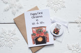 First Christmas as Mr & Mrs  A6 Postcard