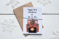 First Christmas as Mr & Mrs  A6 Postcard
