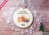 Wooden Circle Decoration - first xmas as mr & mrs presents