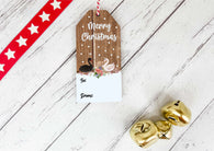 Reusable Gift Tag - Nutcracker Swans
