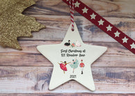 Ceramic Hanging Star Decoration Nutcracker first xmas in our new home