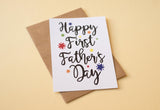 A6 postcard print - Happy First Father's Day