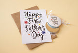 A6 postcard print - Happy First Father's Day