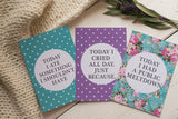 Bright Floral Alternative Baby Journey Cards ®