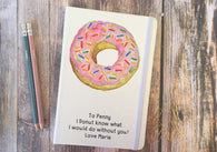 Personalised Lined Notepad - Donut