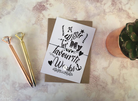 SWEARY A Wish for my Favourite W*nker Wish Bracelet