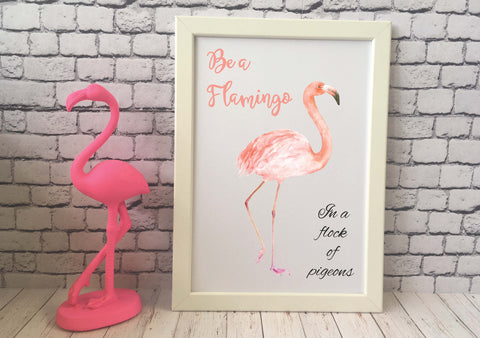 Card Print - Be a Flamingo