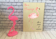 Wooden Print - Be A Flamingo