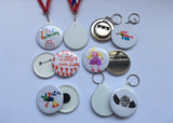 Custom Badges, Magnets, Keyrings, Mirror, Medals & Bottle Opener Keyrings - 58mm