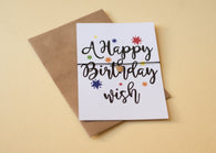 A6 postcard print - Happy Birthday Wish