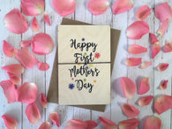 Printed Wooden Wish Bracelet - Happy First Mothers Day