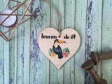 Wooden Heart Ornament Tropical - Toucan Do It