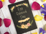 Printed Wooden IVF Journey Cards Chalkboard Floral ®