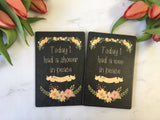 Printed Wooden Mummy Journey Cards® Chalkboard Floral