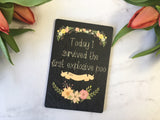 Printed Wooden Mummy Journey Cards® Chalkboard Floral